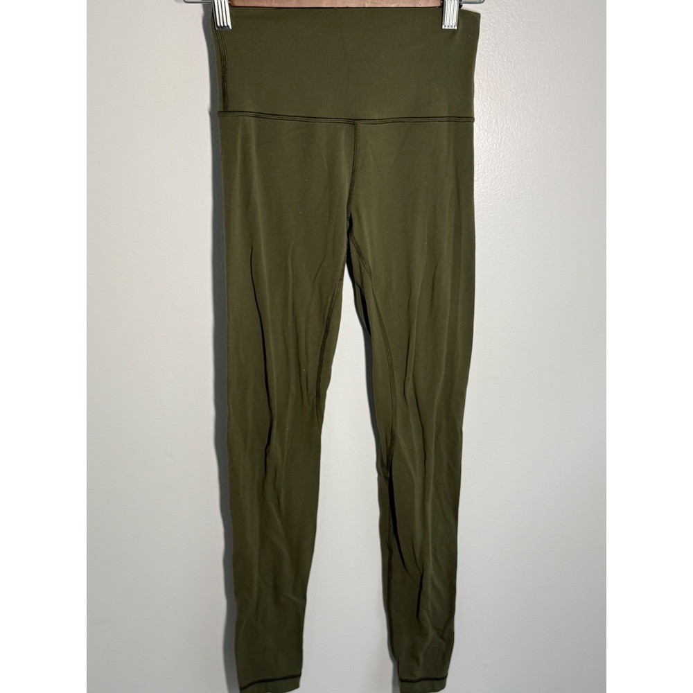 Lululemon Align High-Rise Pant 28 Dark Olive Green Nulu Yoga Leggings Size 4